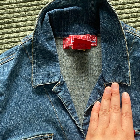 Hot Kiss Women's Blue Denim Overalls Y2K - Picture 10 of 13